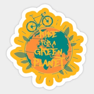 Ride For A Green Planet Sticker